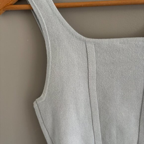 Ice Blue Corset Style Knit Top by Dreamers - Picture 4 of 6